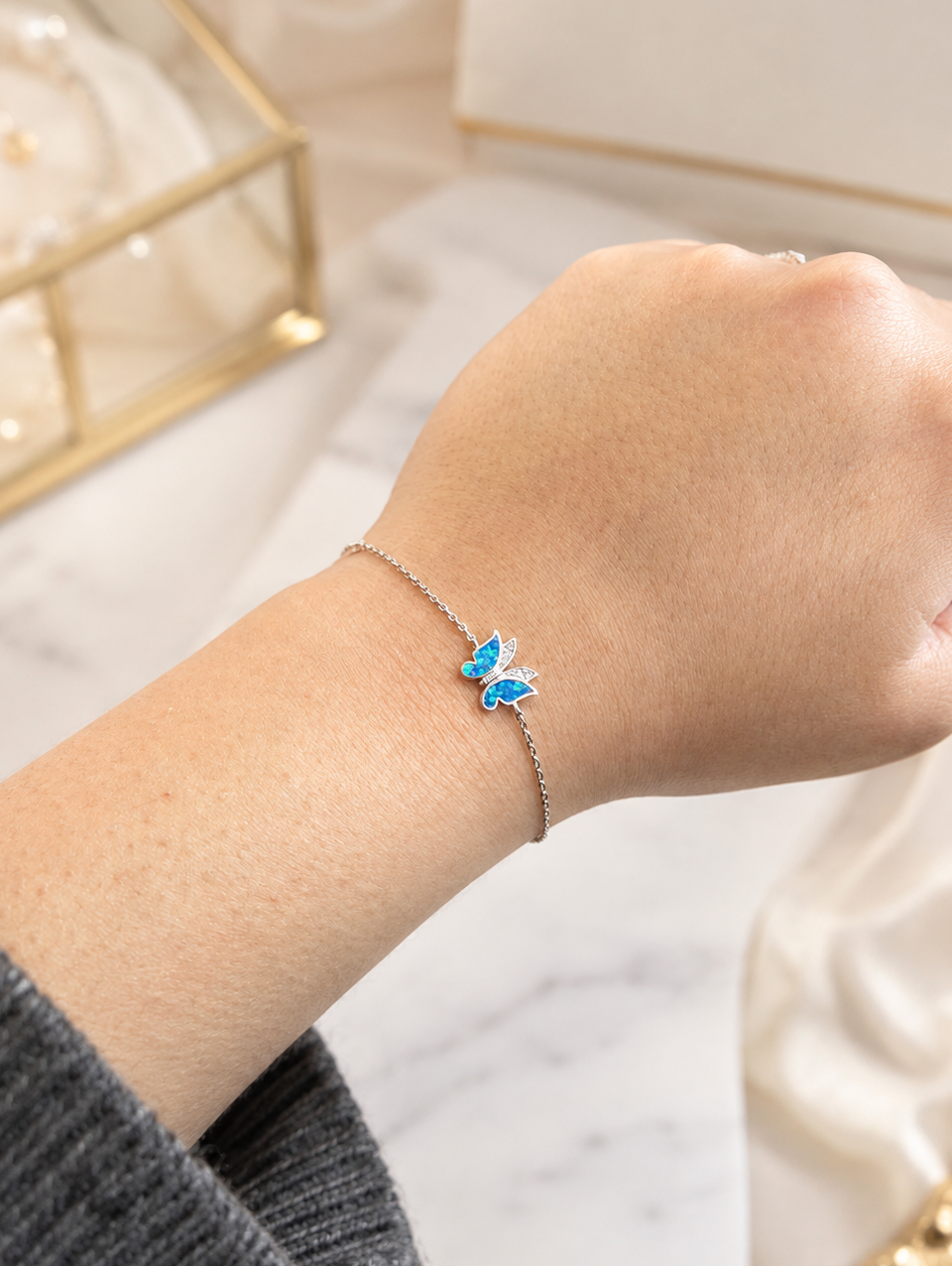 Pulsera Mariposa Ópalo